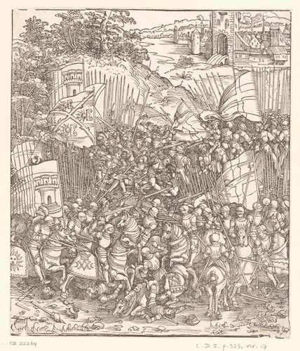 Fransen worden verdreven uit het koninkrijk Napels by anonymous, print, 1515