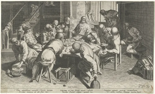 Laatste avondmaal by Unknown, print, 1580-1629