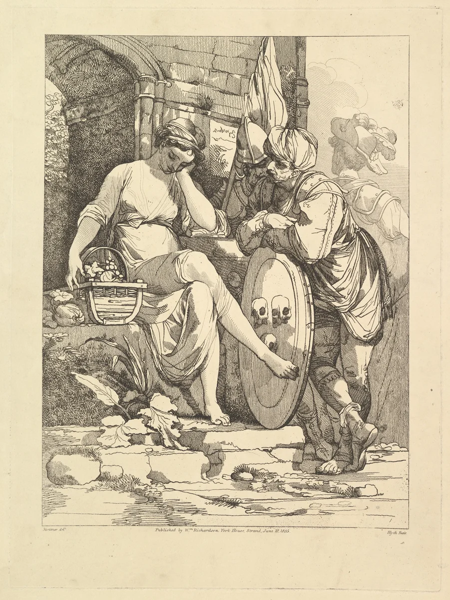Banditti at Market by Robert Blyth, print, 1805