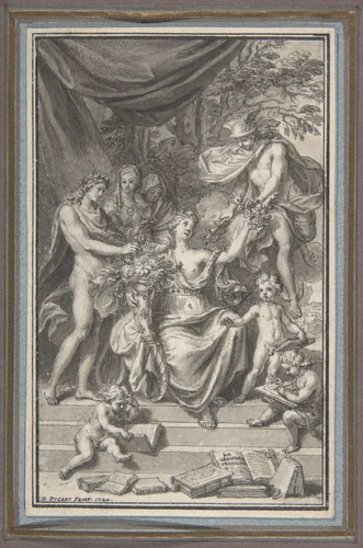 Design for a Frontispiece by Bernard Picart, drawing, 1720