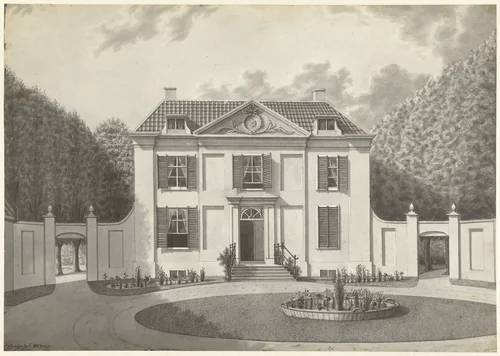 De hofstede Vreedelust aan de Spanjaardslaan te Haarlem by W.B. Craan, drawing, 1799