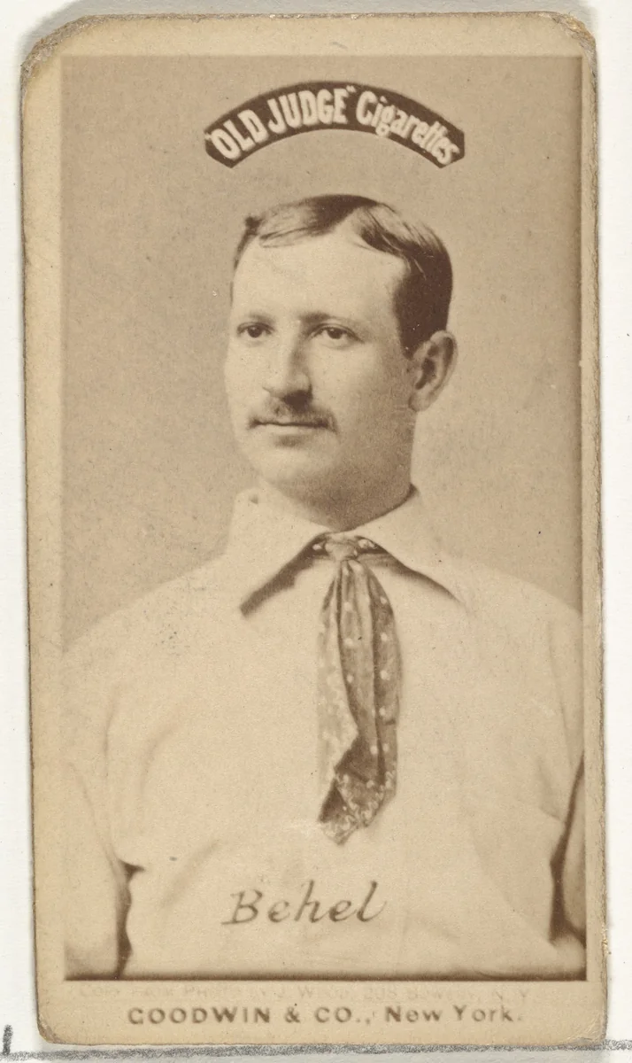Stephen Arnold Douglas "Steve" Behel, New York Metropolitans, from the Old Judge series (N172) for Old Judge Cigarettes by Goodwin & Company, photograph, 1887