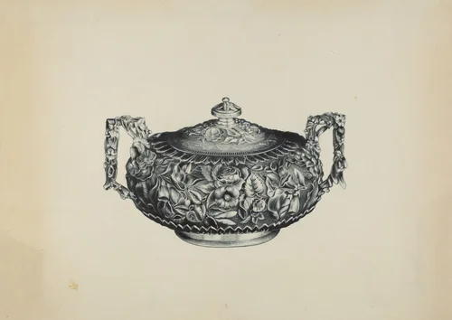 Silver Sugar Bowl by Florence Hastings, index of american design, 1938