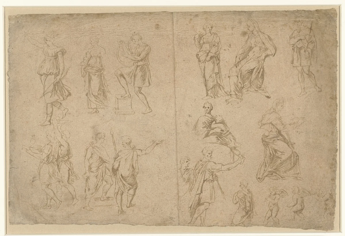 Motieven by anonymous, drawing, 1500-1599
