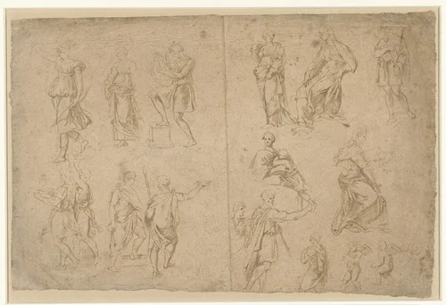 Motieven by anonymous, drawing, 1500-1599