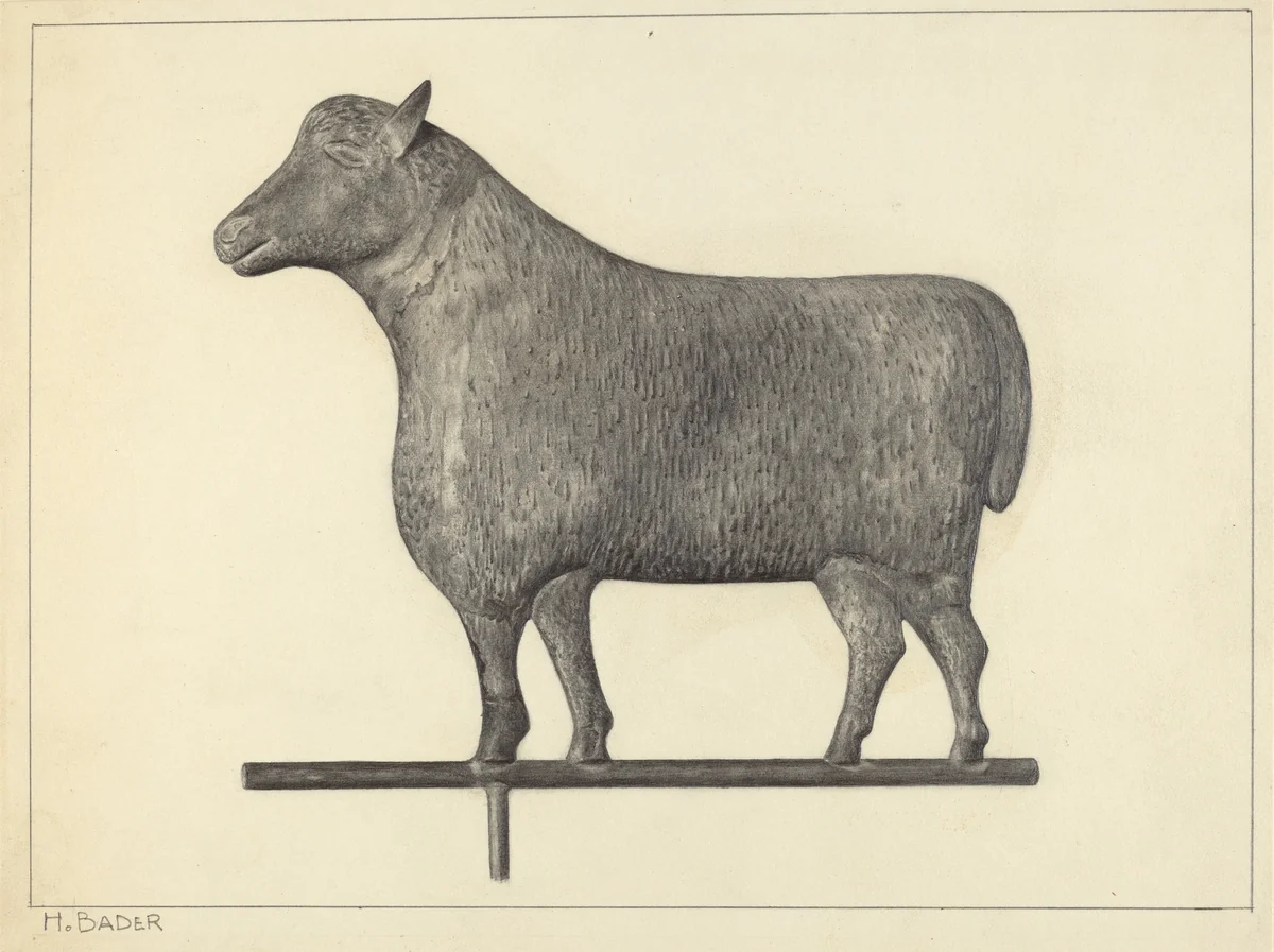 Weather Vane by Herman Bader, index of american design, 1939