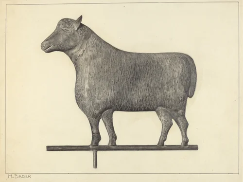 Weather Vane by Herman Bader, index of american design, 1939