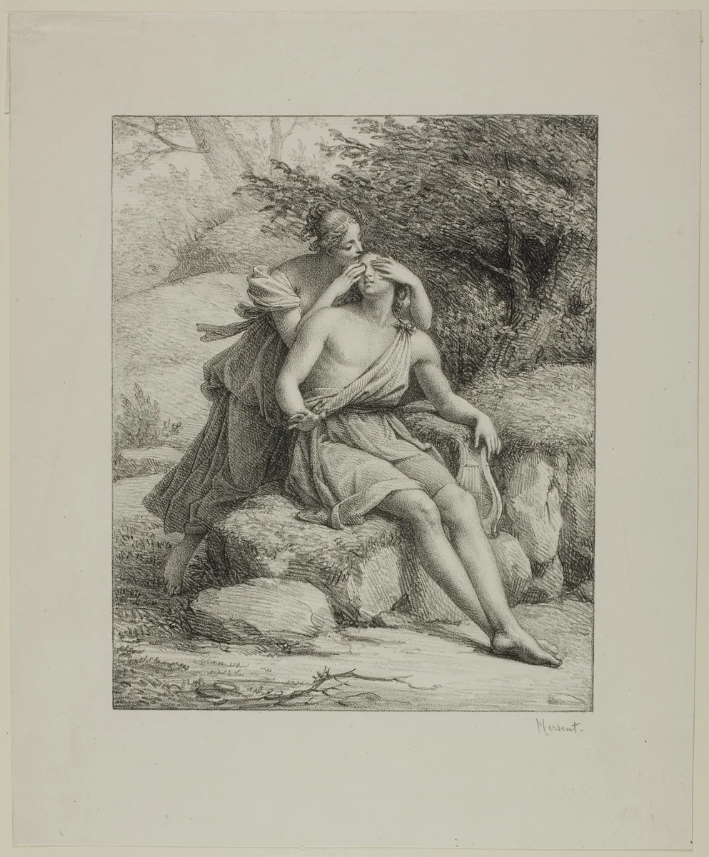 Orpheus and Eurydice by Louis Hersent, print, 1800-1830