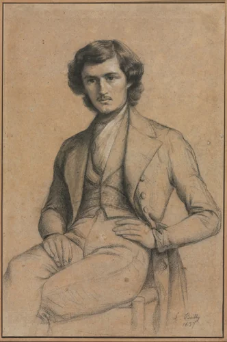 Portrait of a Young Man by Louis-Léopold Boilly, drawing, 1837