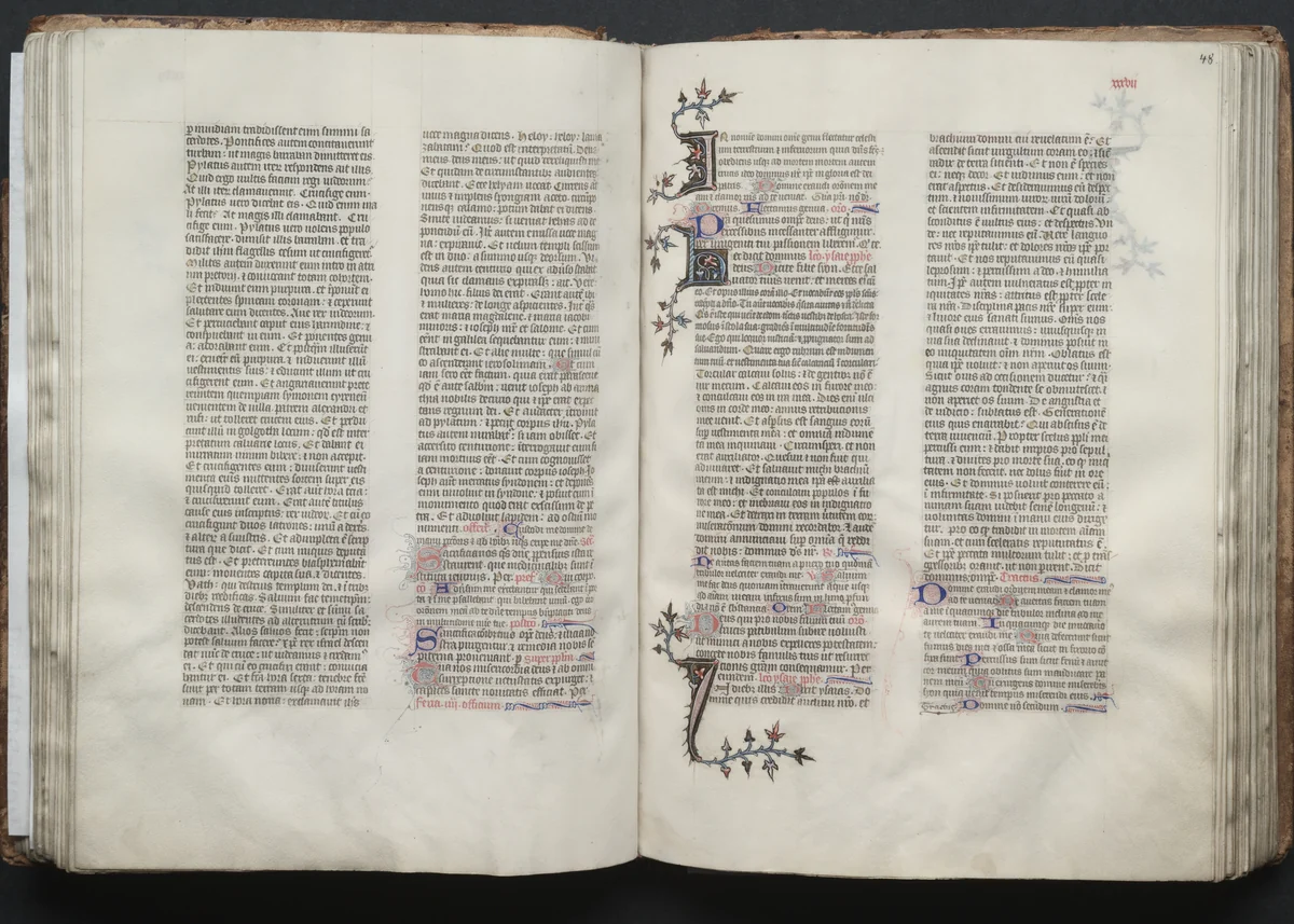 The Gotha Missal: Fol. 48r, Text by Master of the Boqueteaux, book, 1370-1380