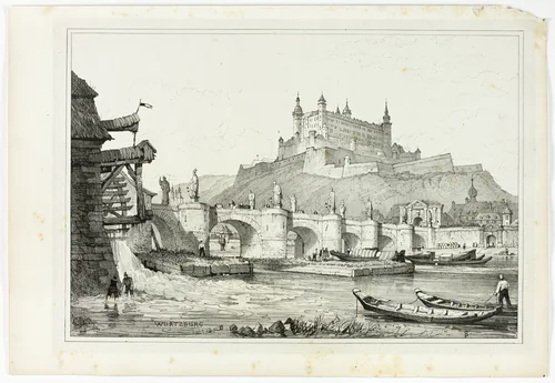 Wurtzburg, from Facsimiles of Sketches made in Flanders and Germany by Samuel Prout, print, 1833