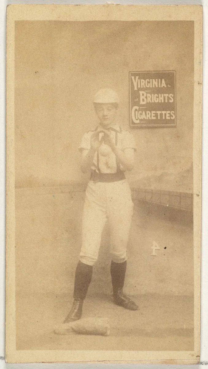 Card 4, from the Girl Baseball Players series (N48, Type 2) for Virginia Brights Cigarettes by Allen & Ginter, photograph, 1886-1888
