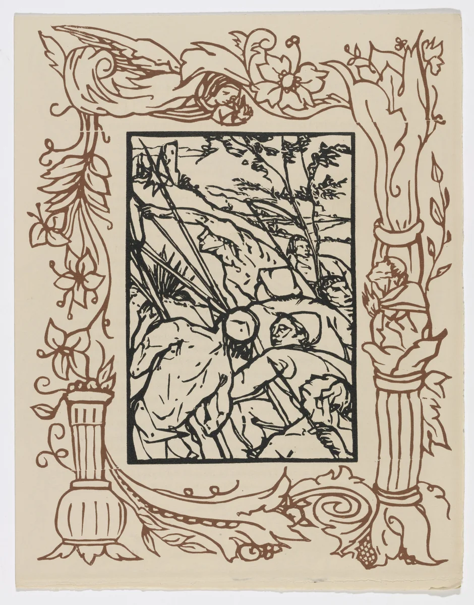 Plate (page 129) from Les Petites Fleurs de St. François (The Little Flowers of St. Francis) by Émile Bernard, illustrated book, 1928