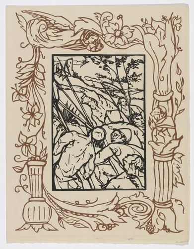 Plate (page 129) from Les Petites Fleurs de St. François (The Little Flowers of St. Francis) by Émile Bernard, illustrated book, 1928