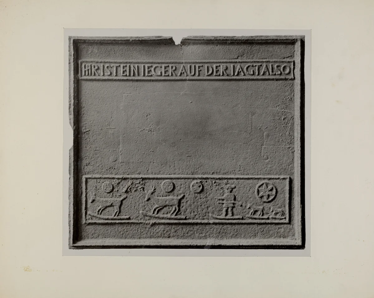 Pa. German Stove Plate by Charles Von Urban, index of american design, 1942