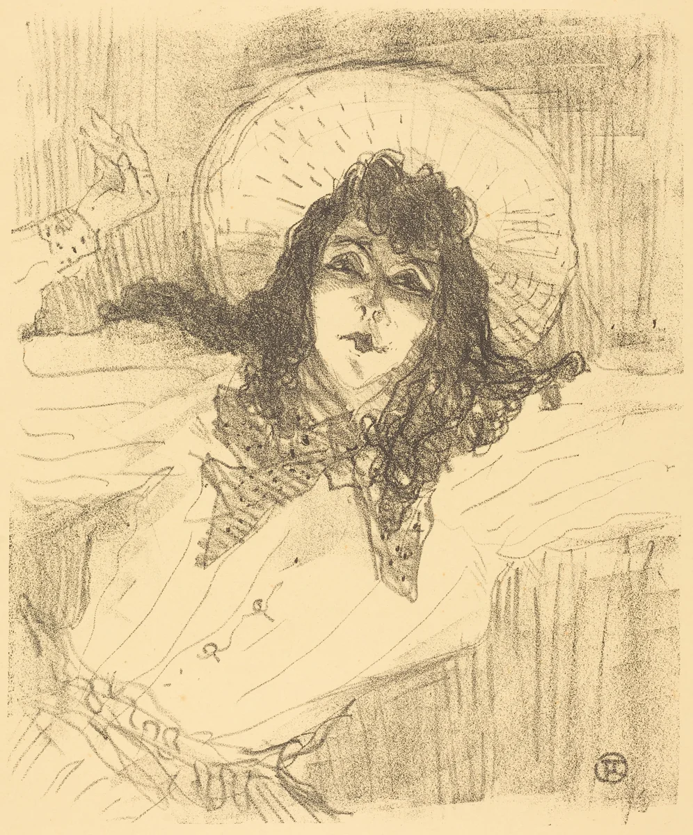 Eva Lavallière by Henri de Toulouse-Lautrec, print, 1896
