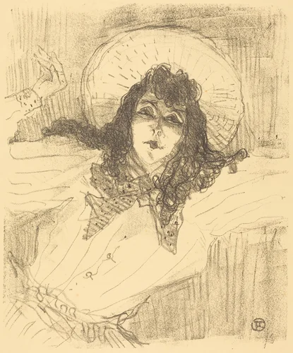 Eva Lavallière by Henri de Toulouse-Lautrec, print, 1896