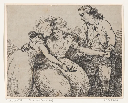 Opening a Vein by Thomas Rowlandson, print, 1784-1786