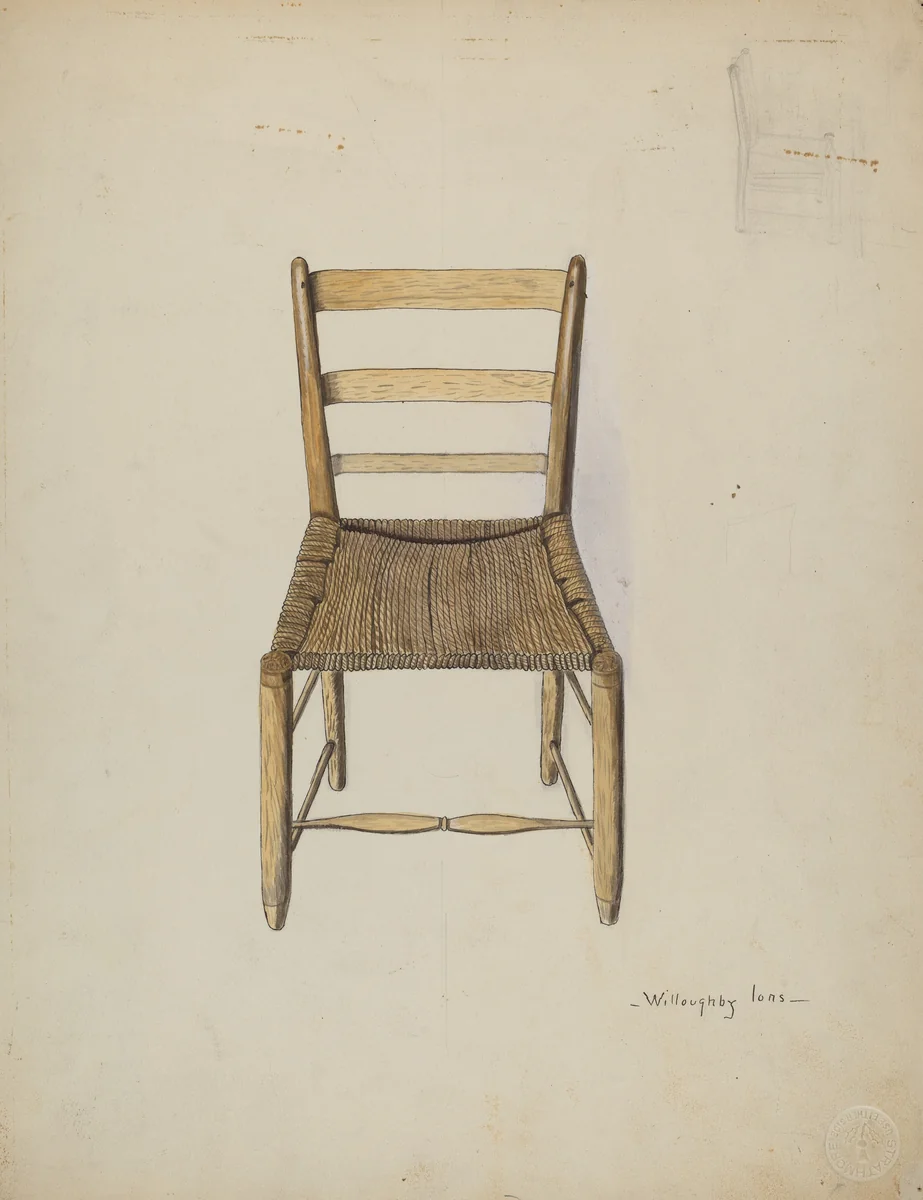 Chair by Willoughby Ions, index of american design, 1935-1942