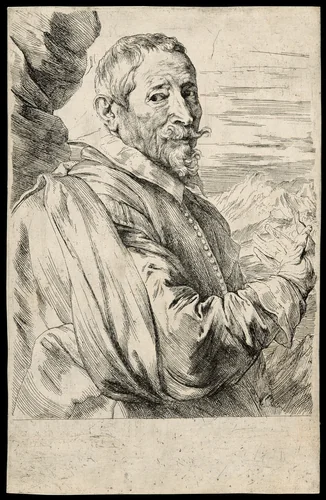 Joos de Momper by Anthony van Dyck, print, 1630-1633