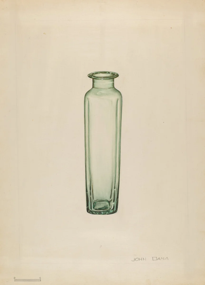 Medicine Bottle by John Dana, index of american design, 1936