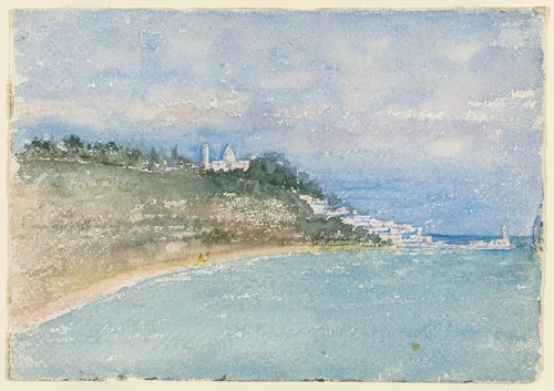 Point West of Algiers, North Africa, Travel Sketch by Daniel Hudson Burnham, drawing, 1896