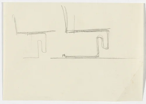 Chair without Arms (Elevation sketches) by Ludwig Mies van der Rohe, mies van der rohe archive, 1926