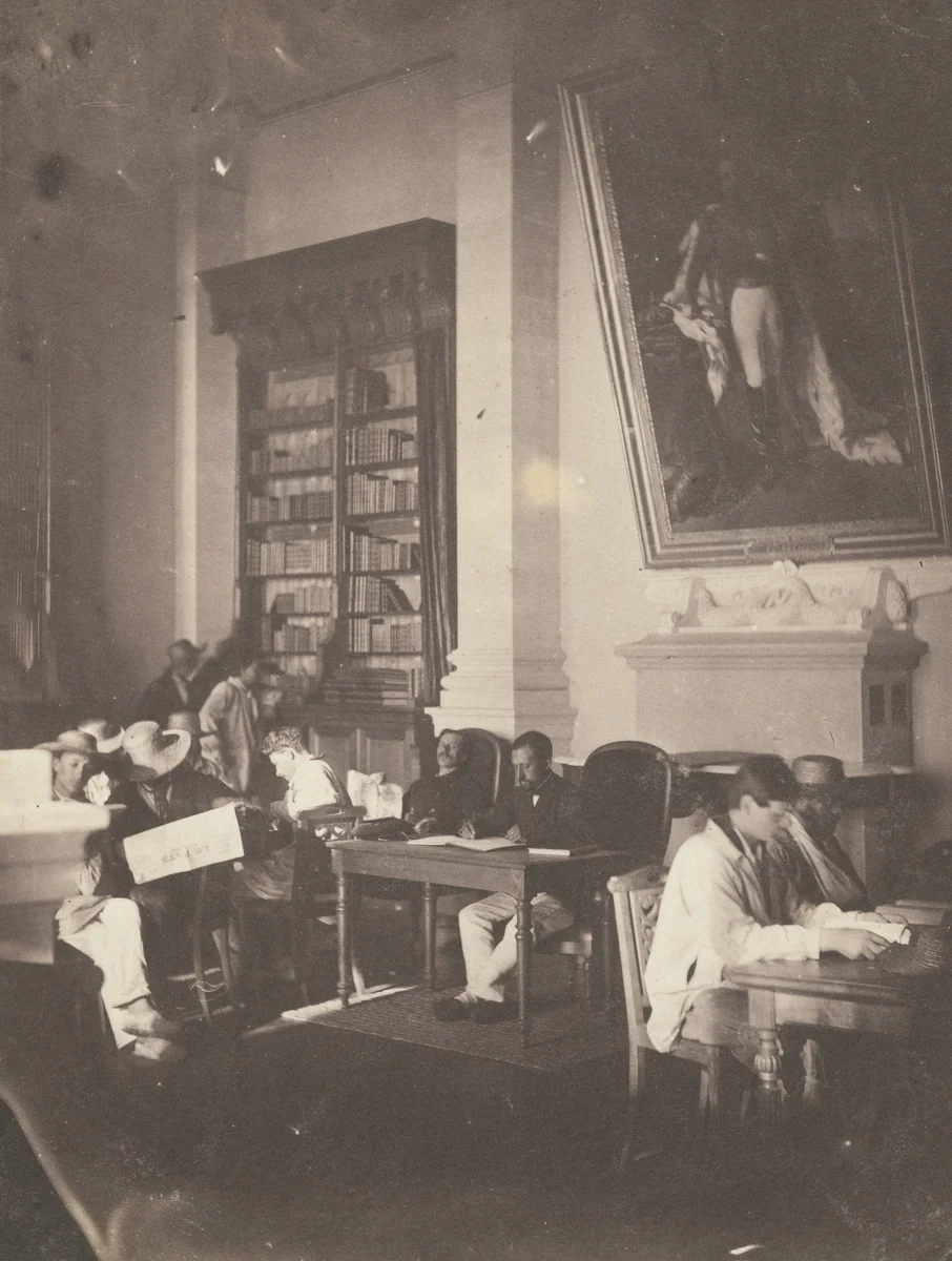 Reading Room, Imperial Asylum, Vincennes by Charles Nègre, photograph, 1858