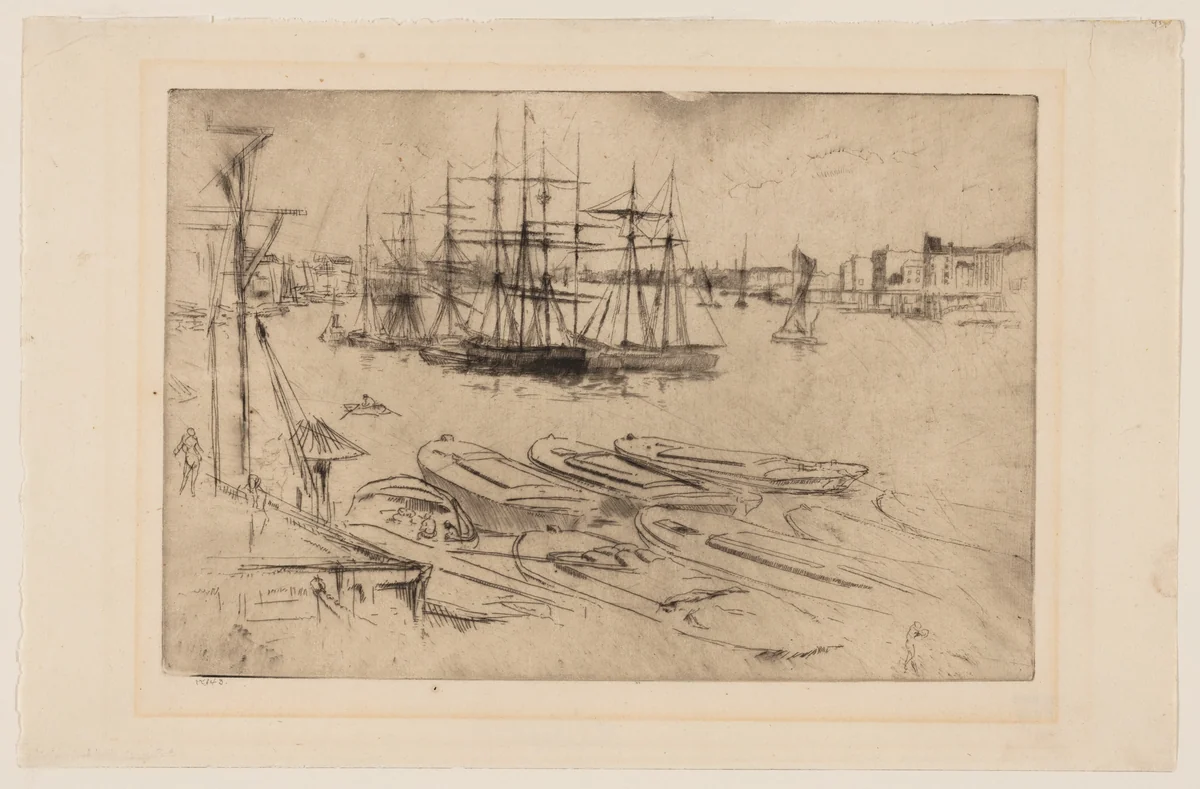 Wapping - The Pool by James McNeill Whistler, print, 1878-1879
