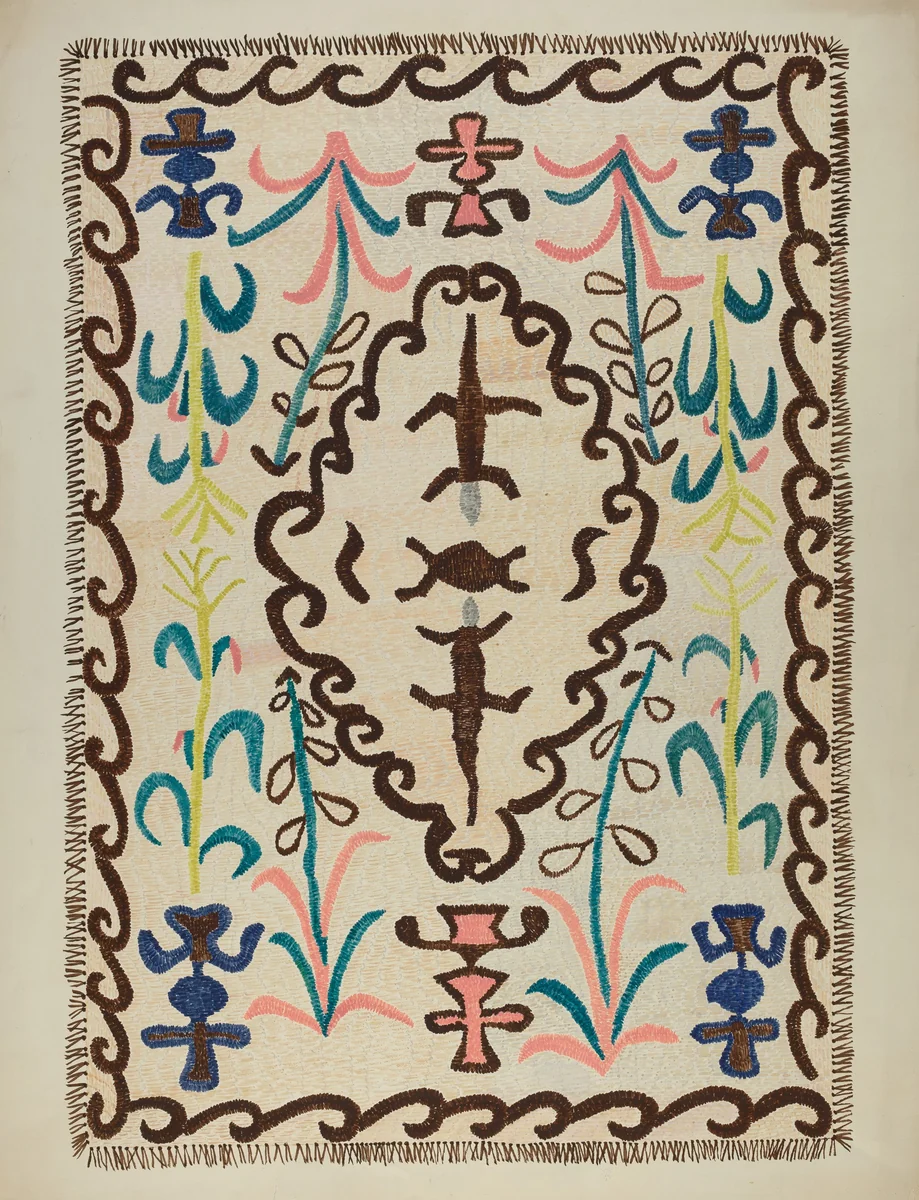 Colcha by Margery Parish, index of american design, 1937