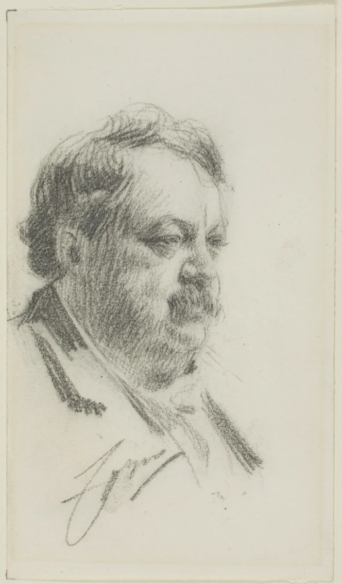 Study by Anders Zorn, drawing, 1895-1905