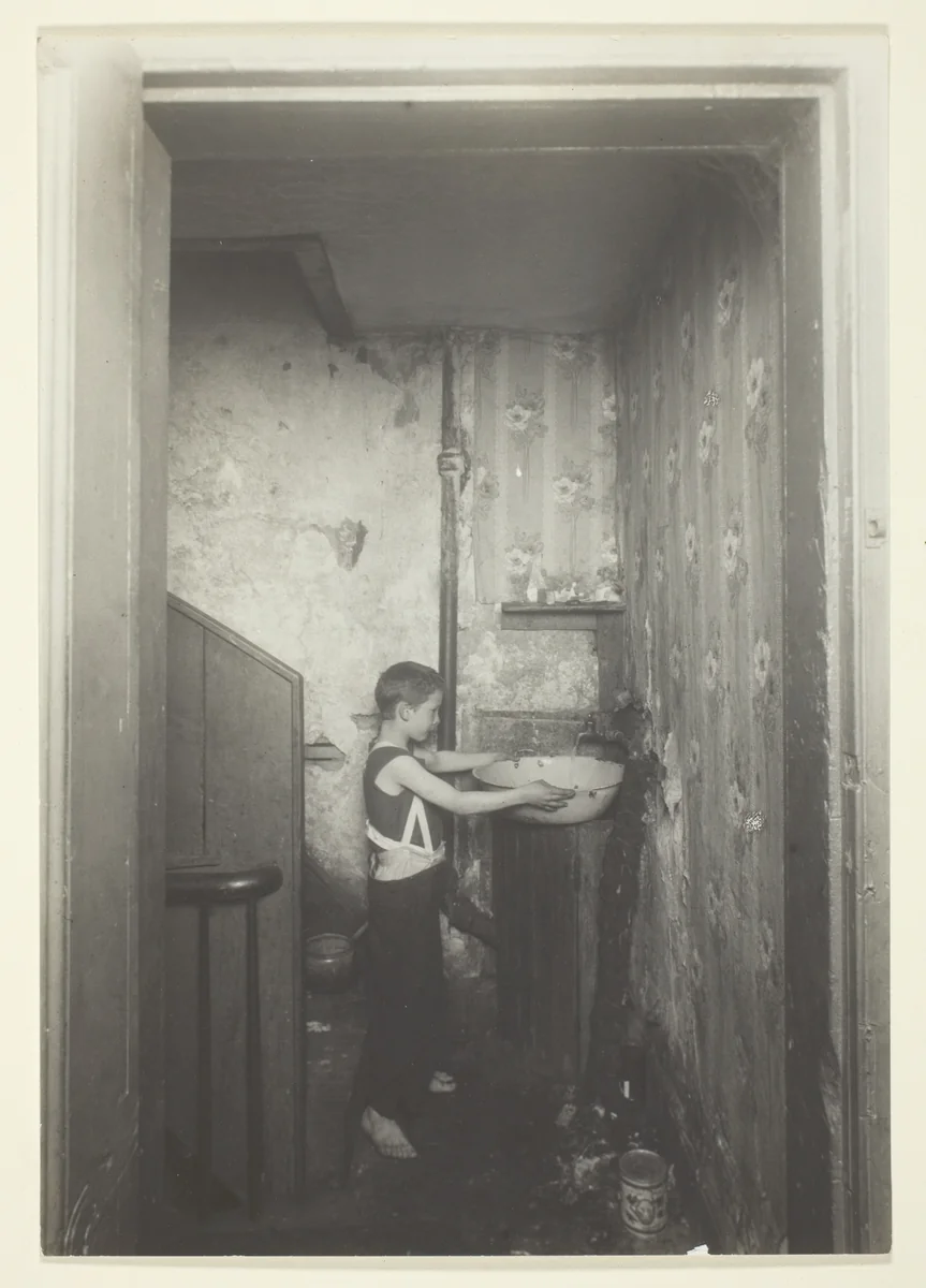 One Spigot to a Floor. Old-Time Tenement In New York by Lewis Wickes Hine, photograph, 1912