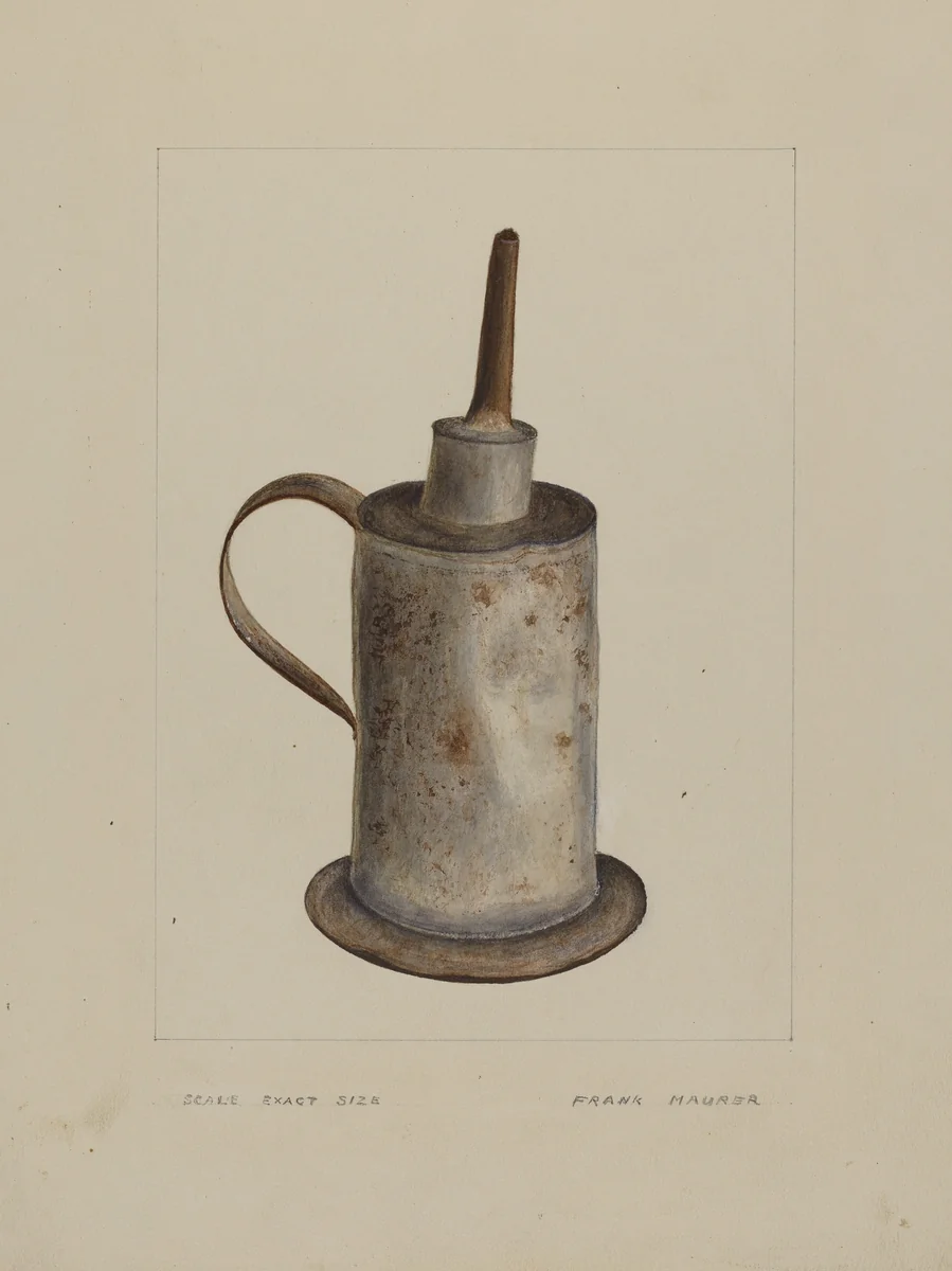 Wick Lamp by Frank Maurer, index of american design, 1938