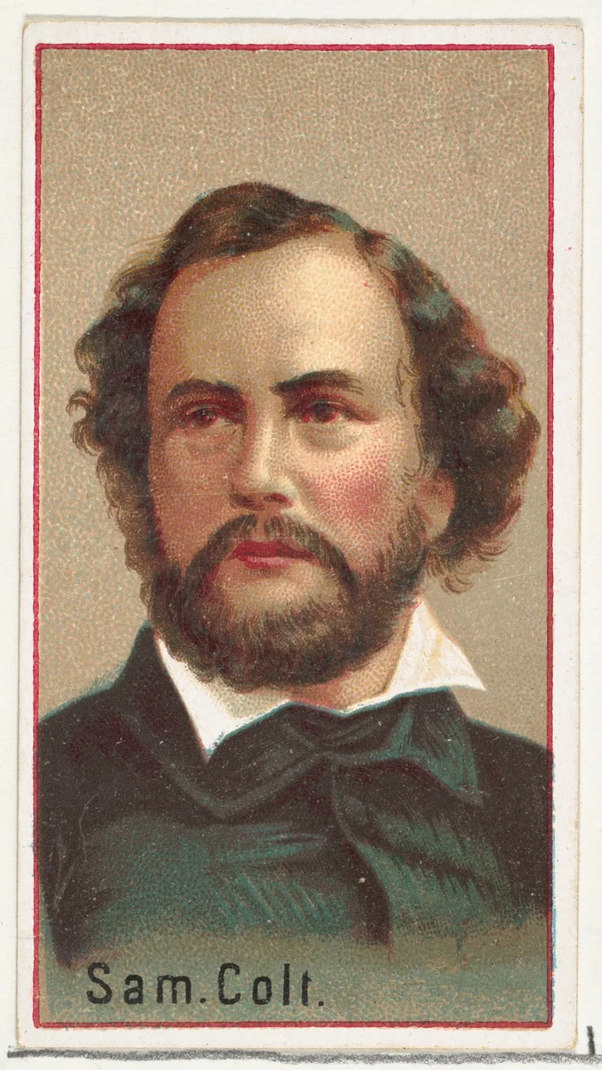 Samuel Colt, printer's sample for the World's Inventors souvenir album (A25) for Allen & Ginter Cigarettes by Allen & Ginter, print, 1888