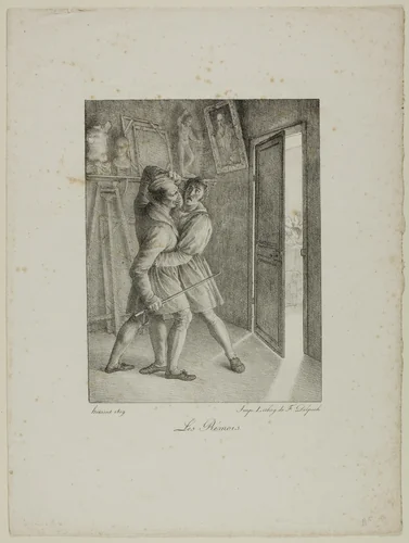 The Men from Rheims by Louis Hersent, print, 1819