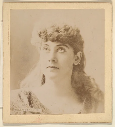 Helen Standish, from the Actresses series (N246), Type 2, issued by Kinney Brothers to promote Sporting Extra Cigarettes by Kinney Brothers Tobacco Company, photograph, 1888-1892