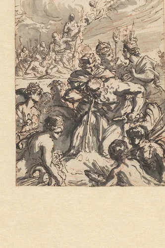 Allegory of the River IJ by Romeyn de Hooghe, drawing, 1671
