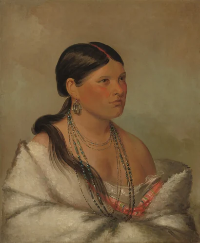The Female Eagle - Shawano by George Catlin, painting, 1830