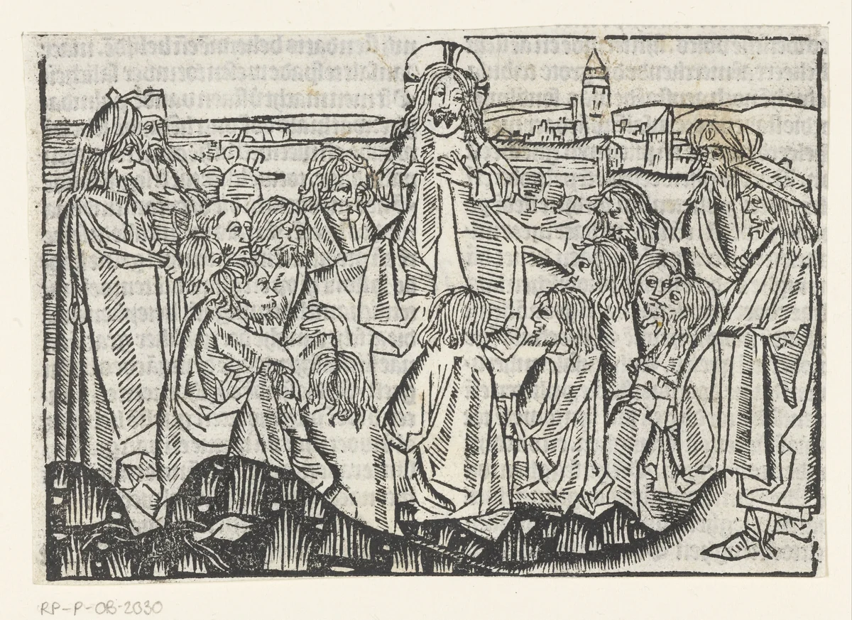 De bergrede by Unknown, print, 1480-1500