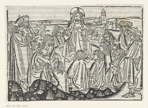 De bergrede by Unknown, print, 1480-1500