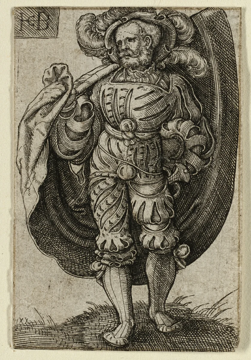 The Standard-Bearer by Jacob Binck, print, 1501-1600