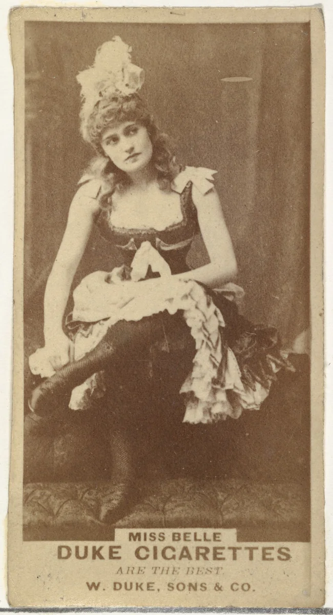 Miss Bell, from the Actors and Actresses series (N145-7) issued by Duke Sons & Co. to promote Duke Cigarettes by W. Duke, Sons & Co., photograph, 1880-1889