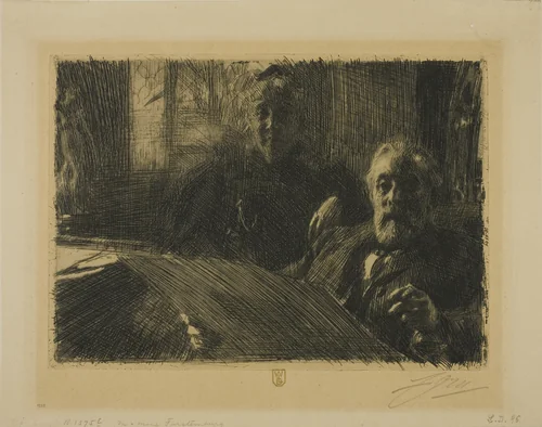Mr. and Mrs. Fürstenberg by Anders Zorn, print, 1895