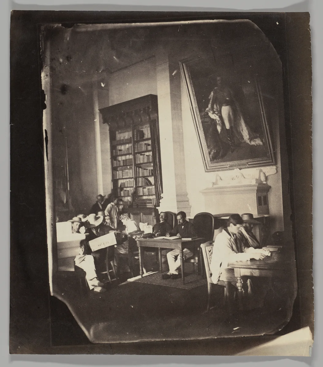 Asile impériale de Vincennes: la bibliothèque by Charles Nègre, photograph, 1858-1859