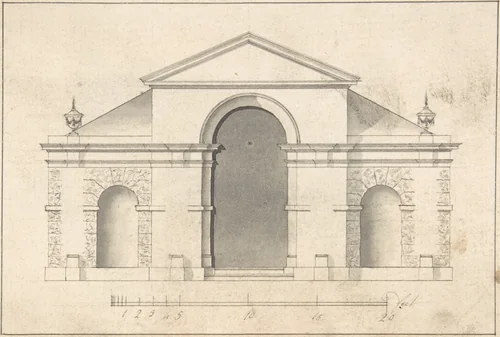 Elevation of Garden Pavilion by Robert Morris, drawing, 1715-1754