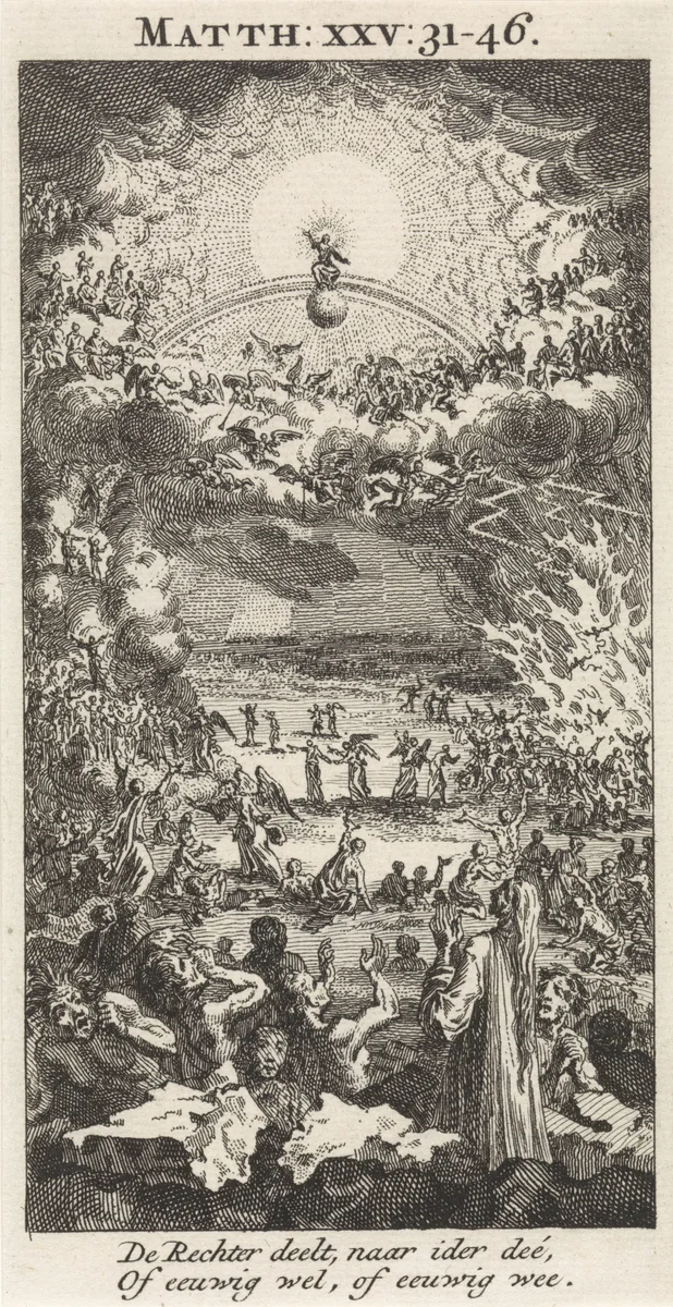 Laatste Oordeel by Jan Luyken, print, 1712