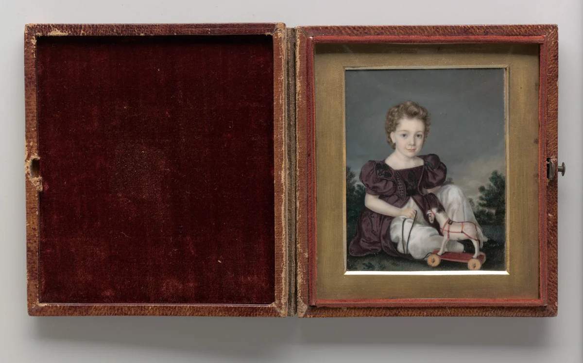 Portrait of a Boy by Miss Leland, artwork, 1840