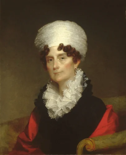 Mrs. Andrew Sigourney by Gilbert Stuart, artwork, 1817-1820