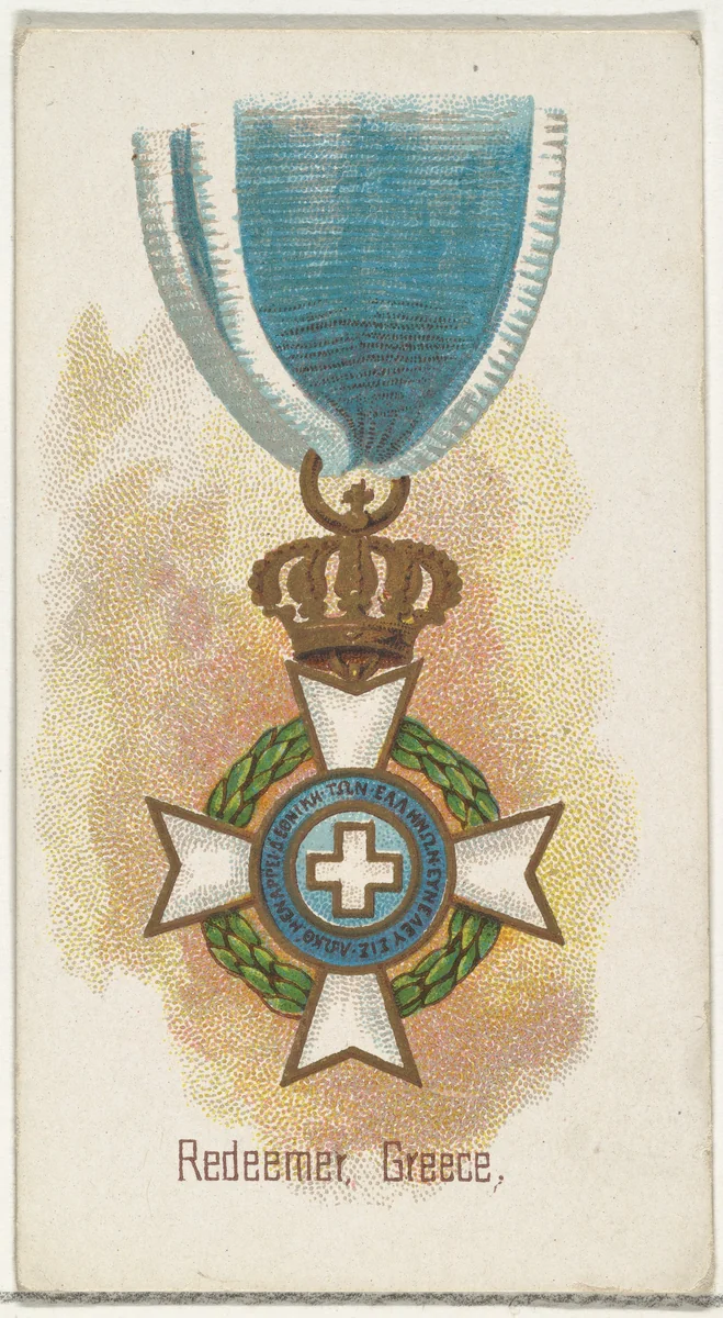 Redeemer, Greece, from the World's Decorations series (N30) for Allen & Ginter Cigarettes by Allen & Ginter, print, 1890