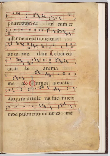 Leaf 8 from an antiphonal fragment by Italian 13th Century, drawing, 1270-1280